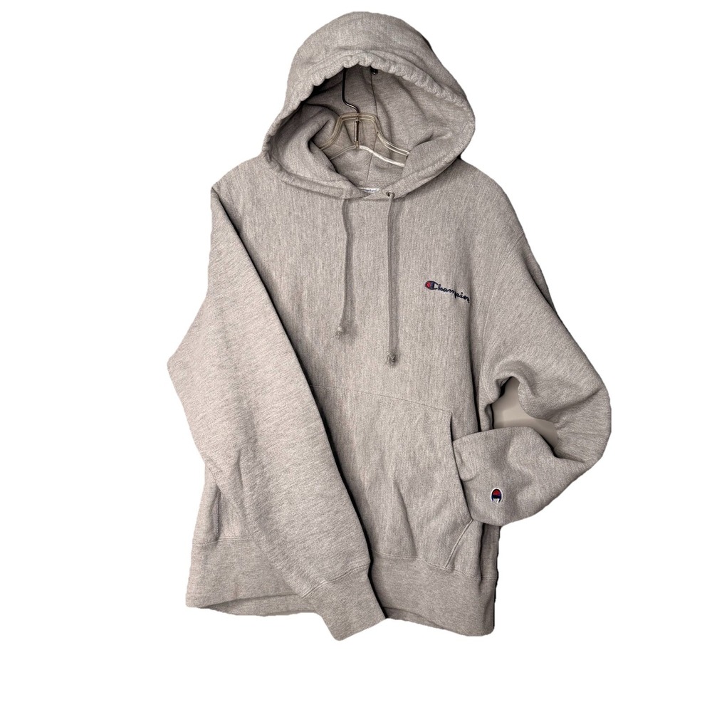 CHAMPION Men's Reverse‎ Weave Hoodie Sweatshirt SZ-Medium Grey (thick) VTG 90s